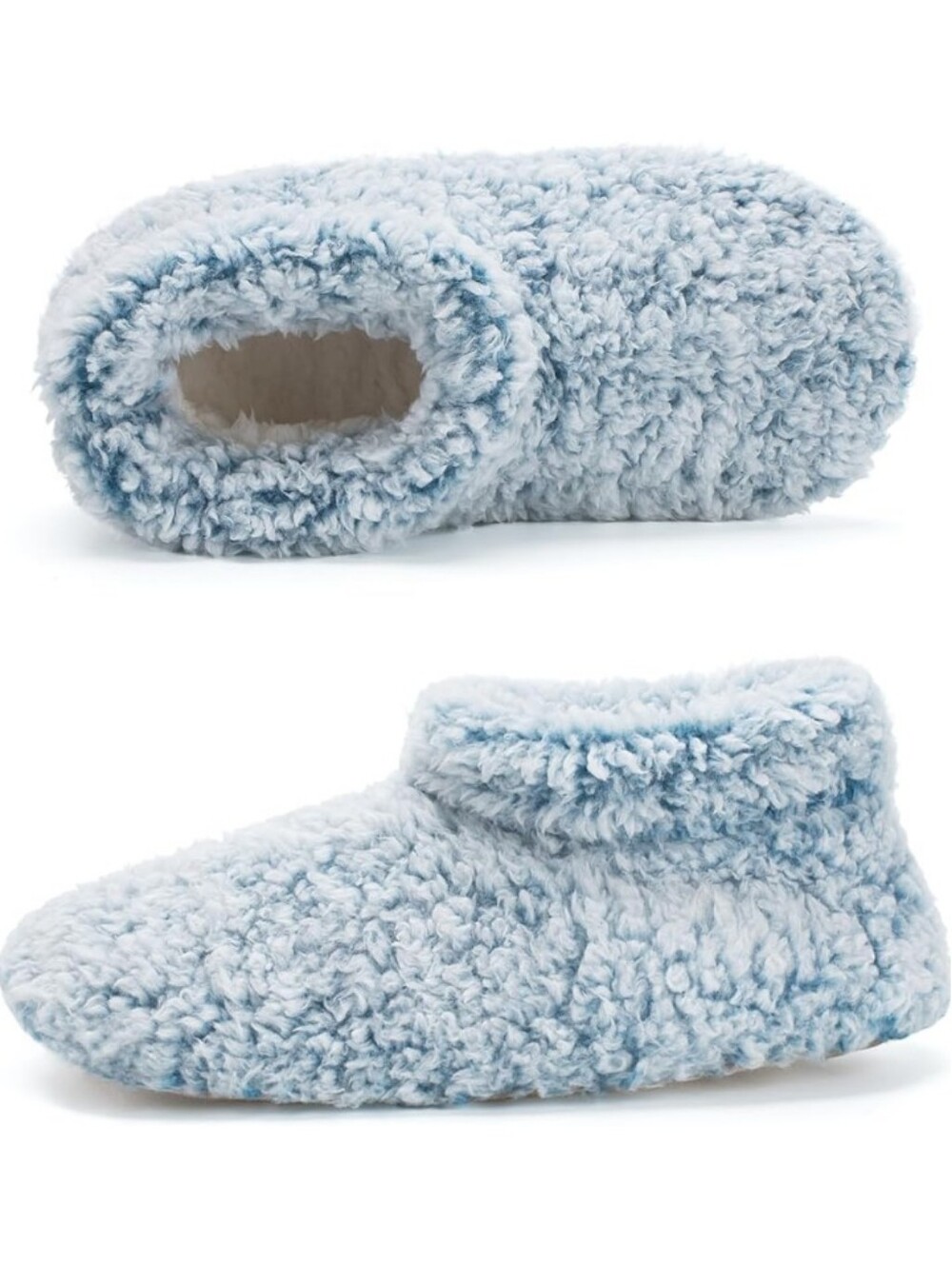 Fuzzy Fleece Bootie Slippers Cozy Warm Winter House Shoes